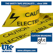 GTC-branded underground warning tape