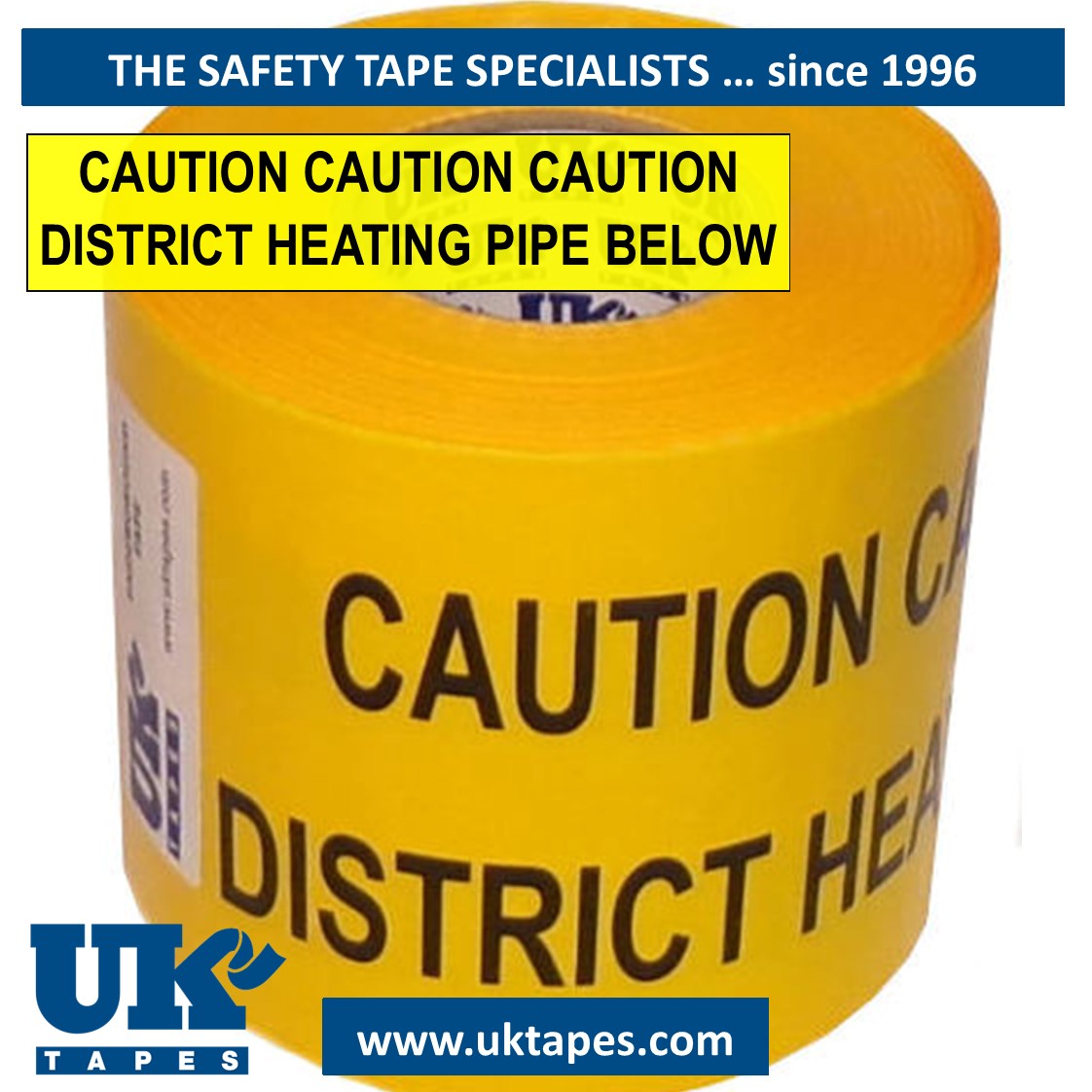 TRENCHTAPE&trade; warning tape: DISTRICT HEATING PIPE