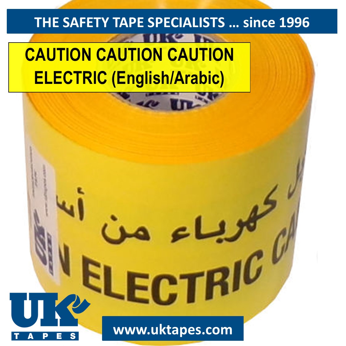 TRENCHTAPE&trade; warning tape: ELECTRIC CABLE English & Arabic