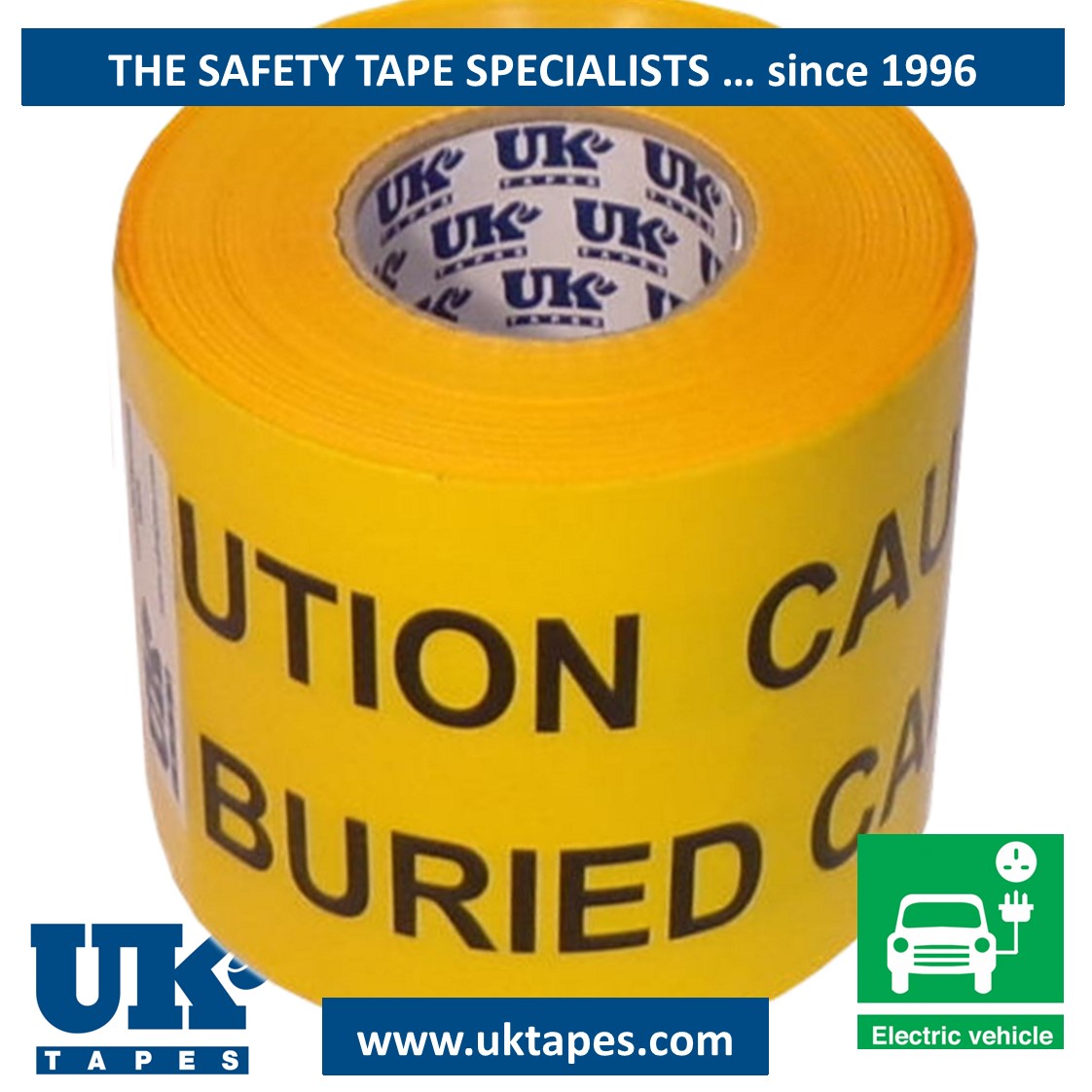 TRENCHTAPE&trade; warning tape: EV BURIED CABLE