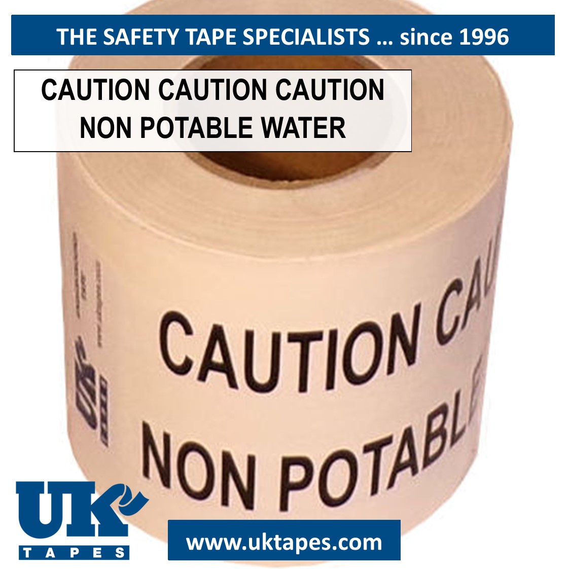 TRENCHTAPE&trade; warning tape: NON POTABLE WATER (white)