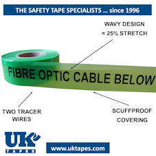 50mm WAVEYWIRE&trade;  detection tape: FIBRE OPTIC CABLE