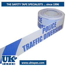 POLICE TRAFFIC DIVERSION barrier tape
