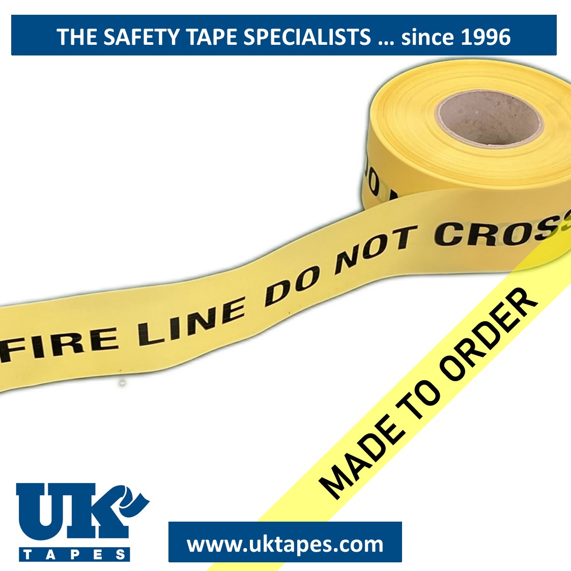 FIRE LINE DO NOT CROSS barrier tape