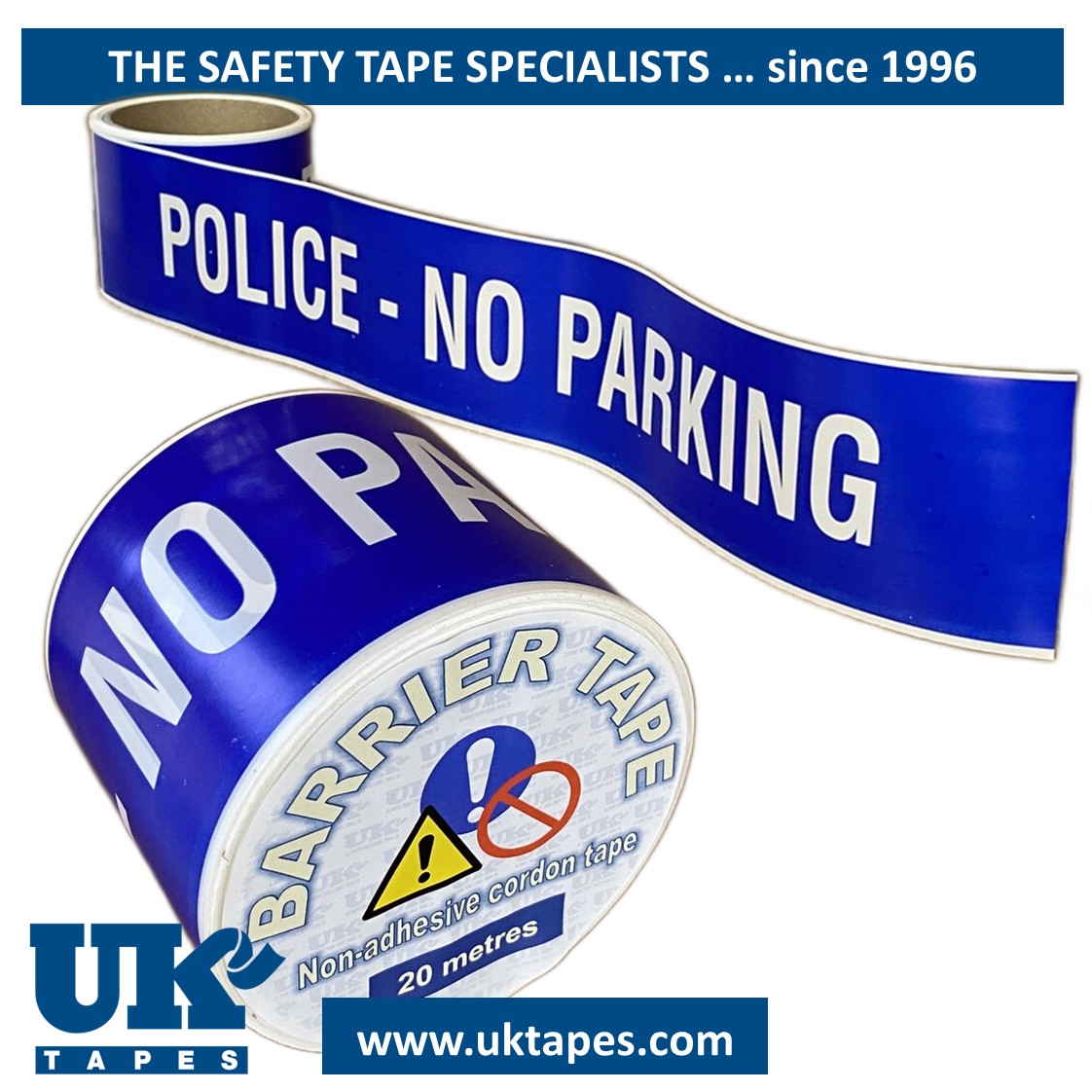 POLICE NO PARKING barrier tape (20M)