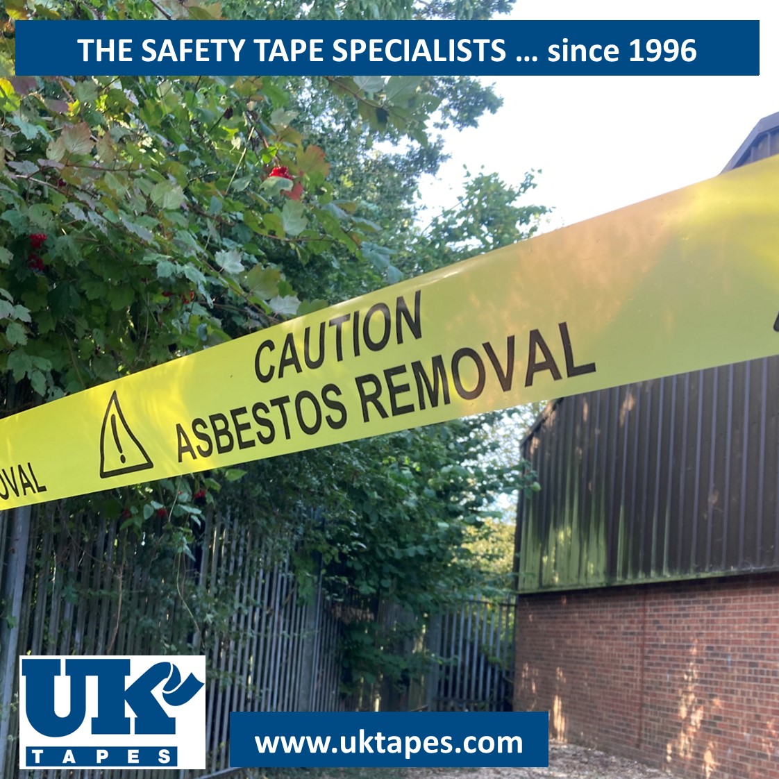 CAUTION ASBESTOS REMOVAL barrier tape (200M)