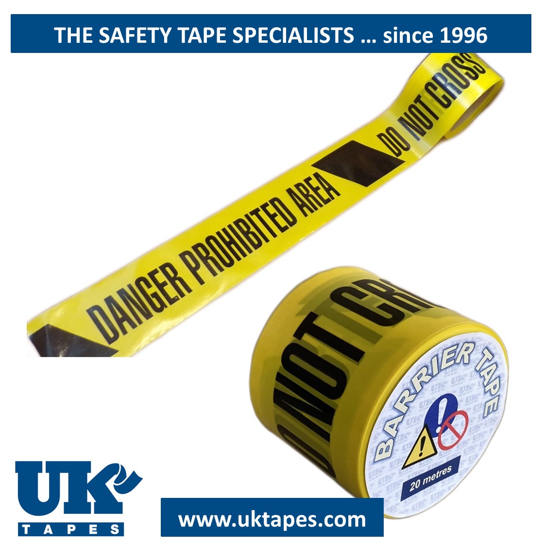 PROHIBITED AREA DO NOT CROSS barrier tape (20M)