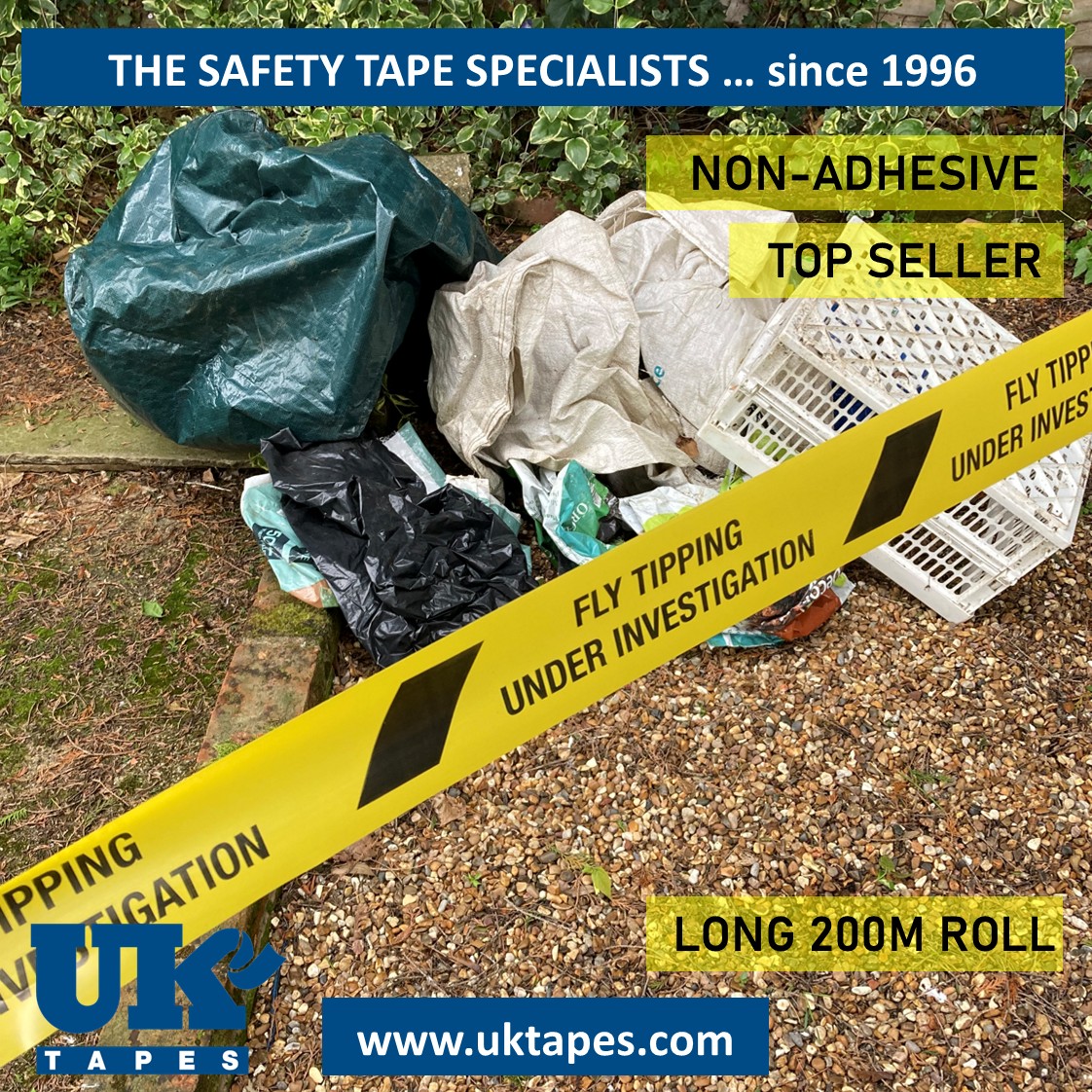 FLY TIPPING UNDER INVESTIGATION barrier tape (200M)
