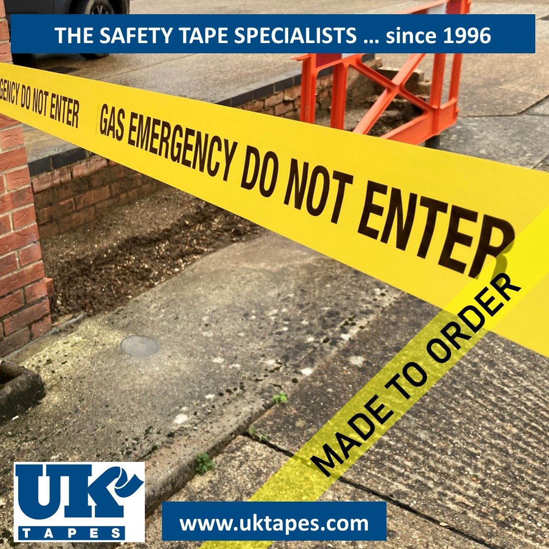 GAS EMERGENCY DO NOT ENTER barrier tape (200M)
