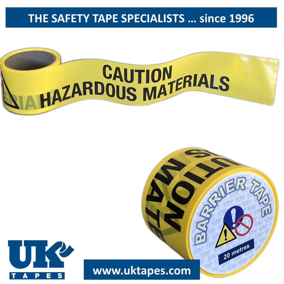 HAZARDOUS MATERIALS barrier tape (20M)