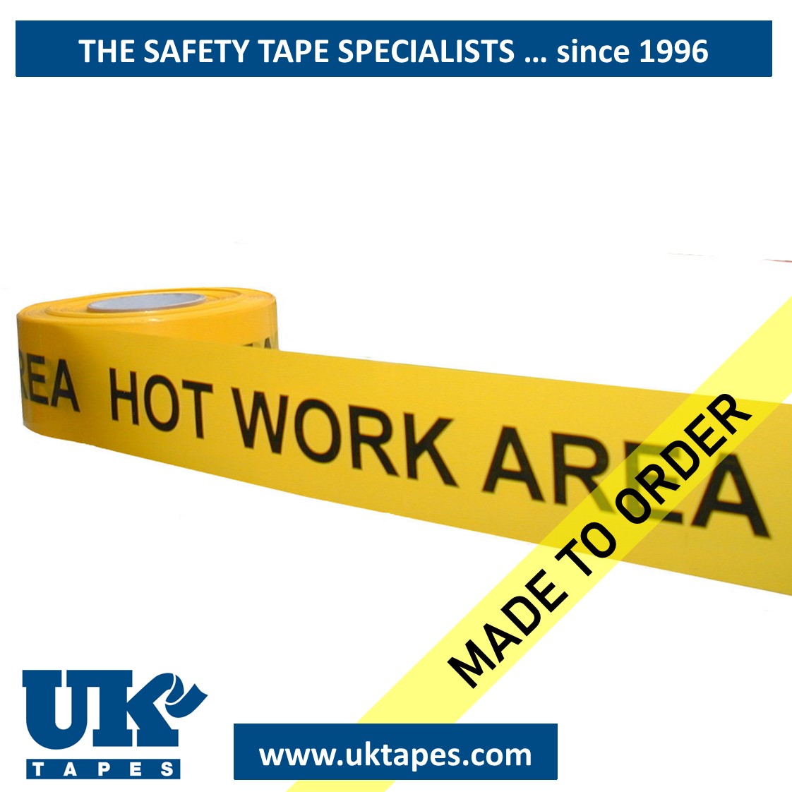 HOT WORK AREA barrier tape (200M)