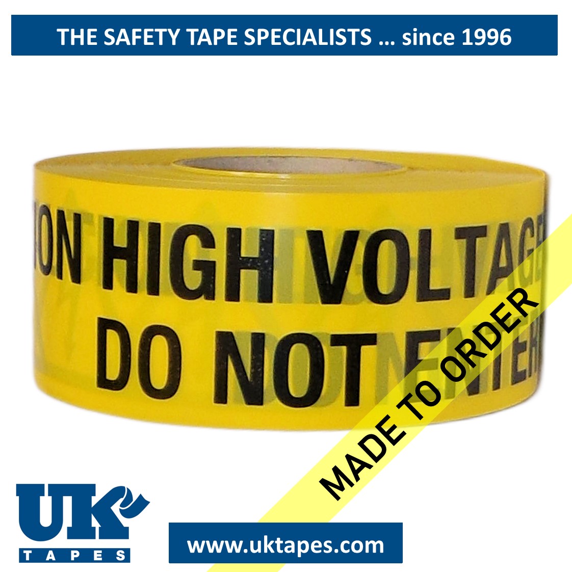 HIGH VOLTAGE TESTING DO NOT ENTER barrier tape (200M)