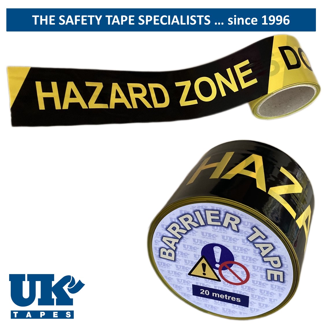 HAZARD ZONE DO NOT CROSS barrier tape (20M)