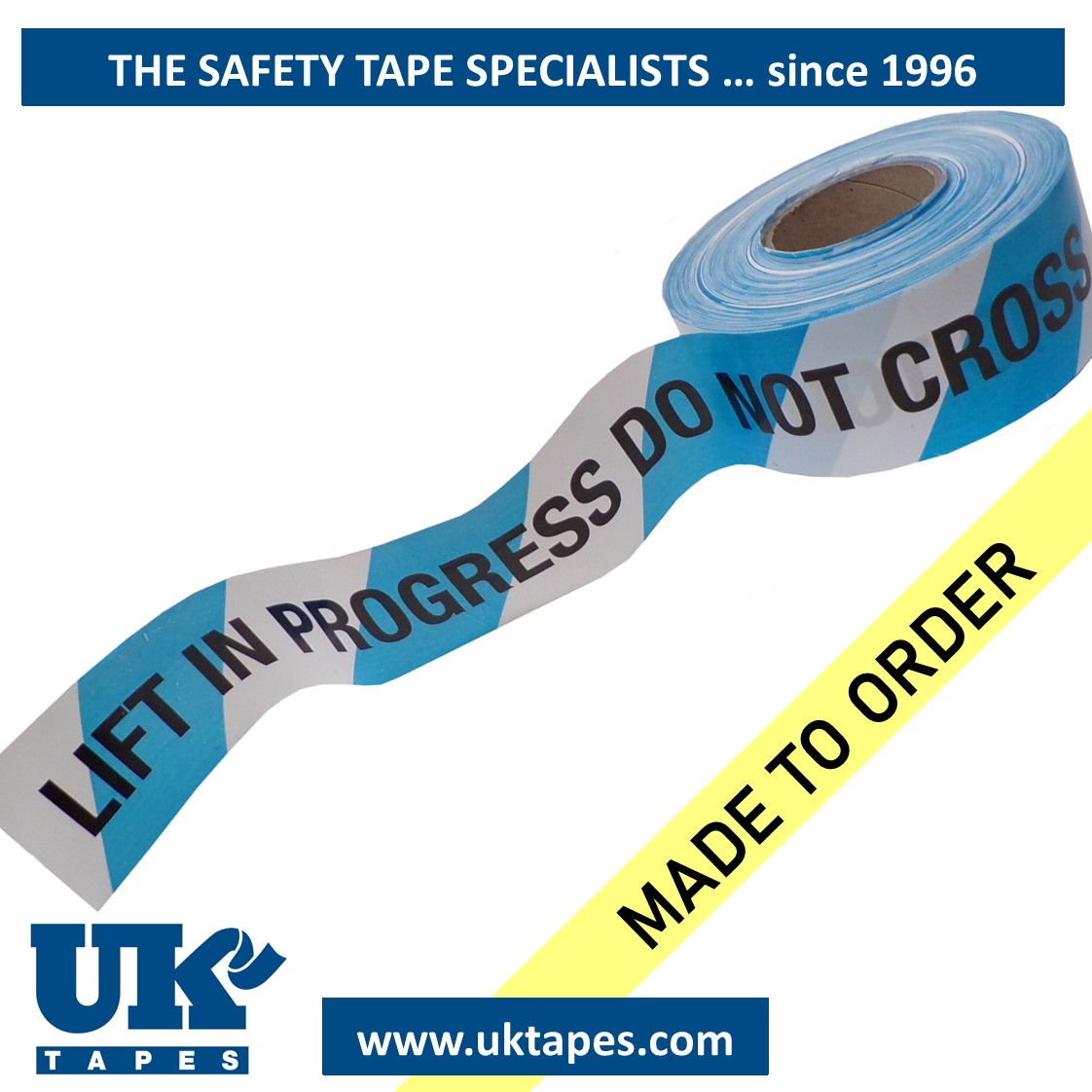 LIFT IN PROGRESS DO NOT CROSS barrier tape (200M)