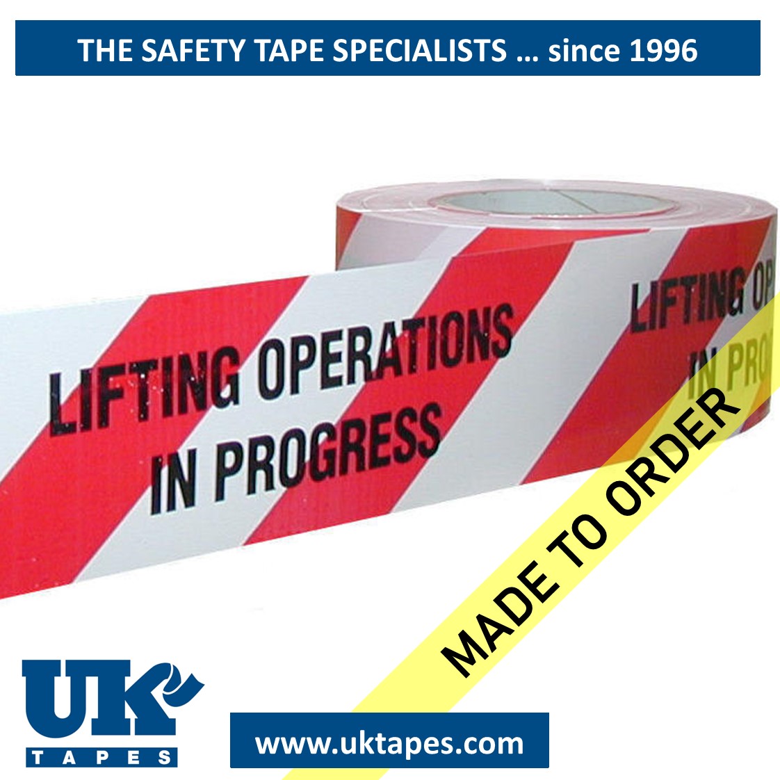 LIFTING OPERATIONS IN PROGRESS barrier tape (200M)