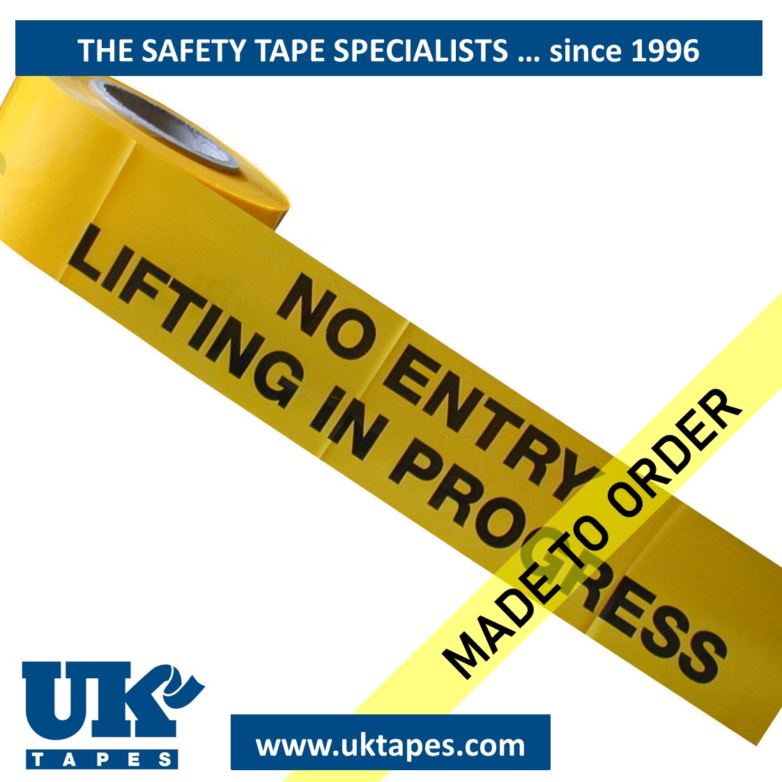 NO ENTRY LIFTING IN PROGRESS barrier tape (200M)