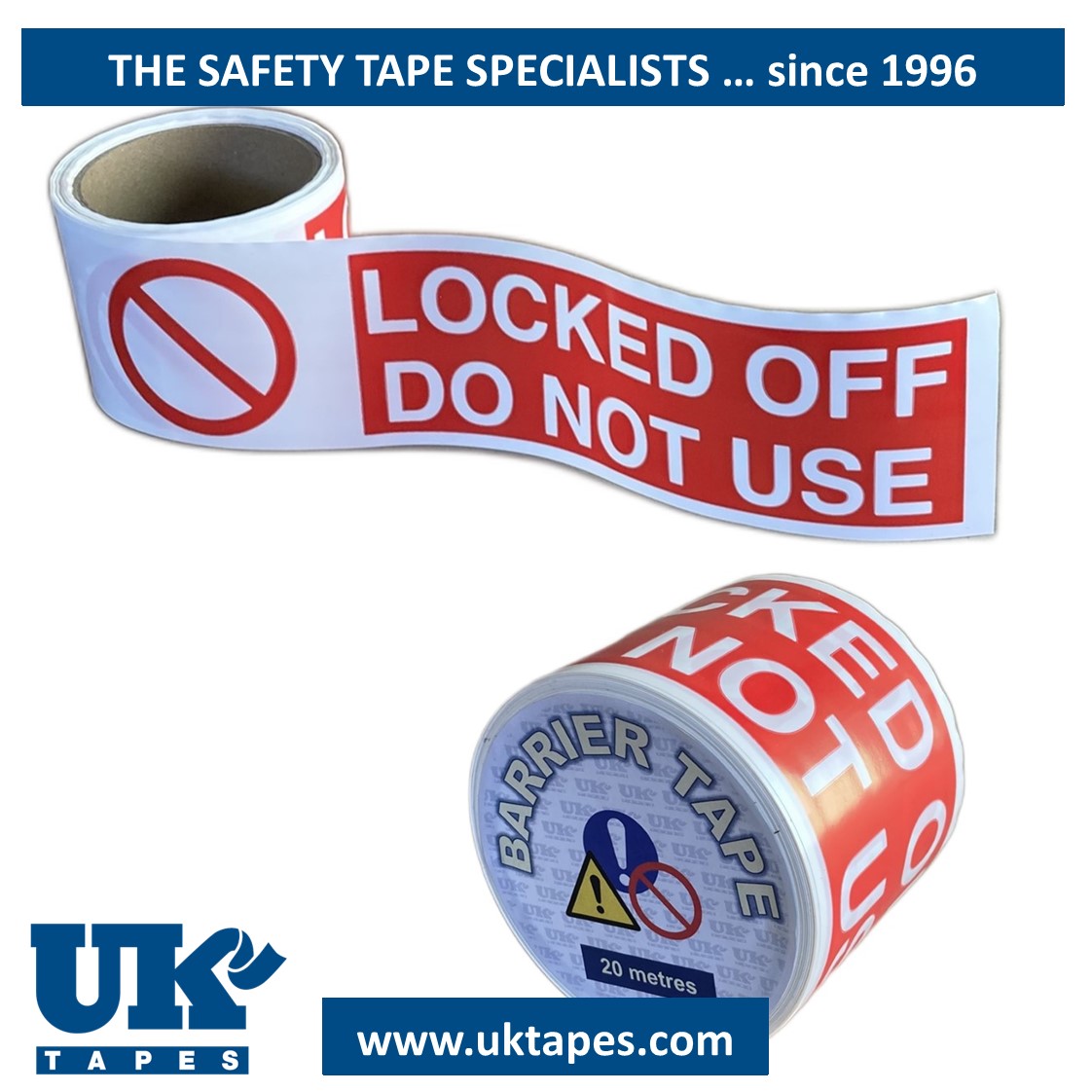 LOCKED OFF DO NOT USE barrier tape (20M)