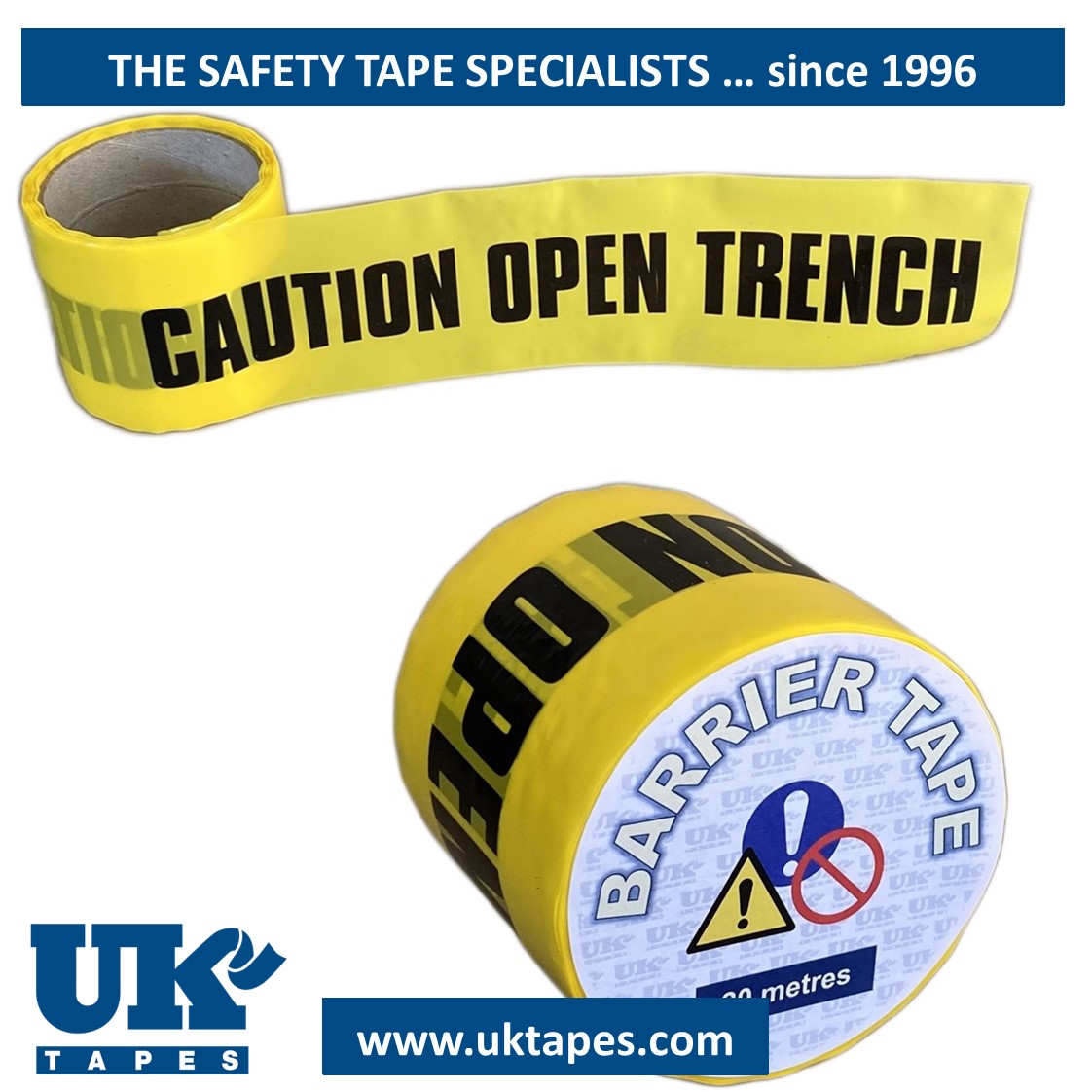 CAUTION OPEN TRENCH barrier tape (20M)