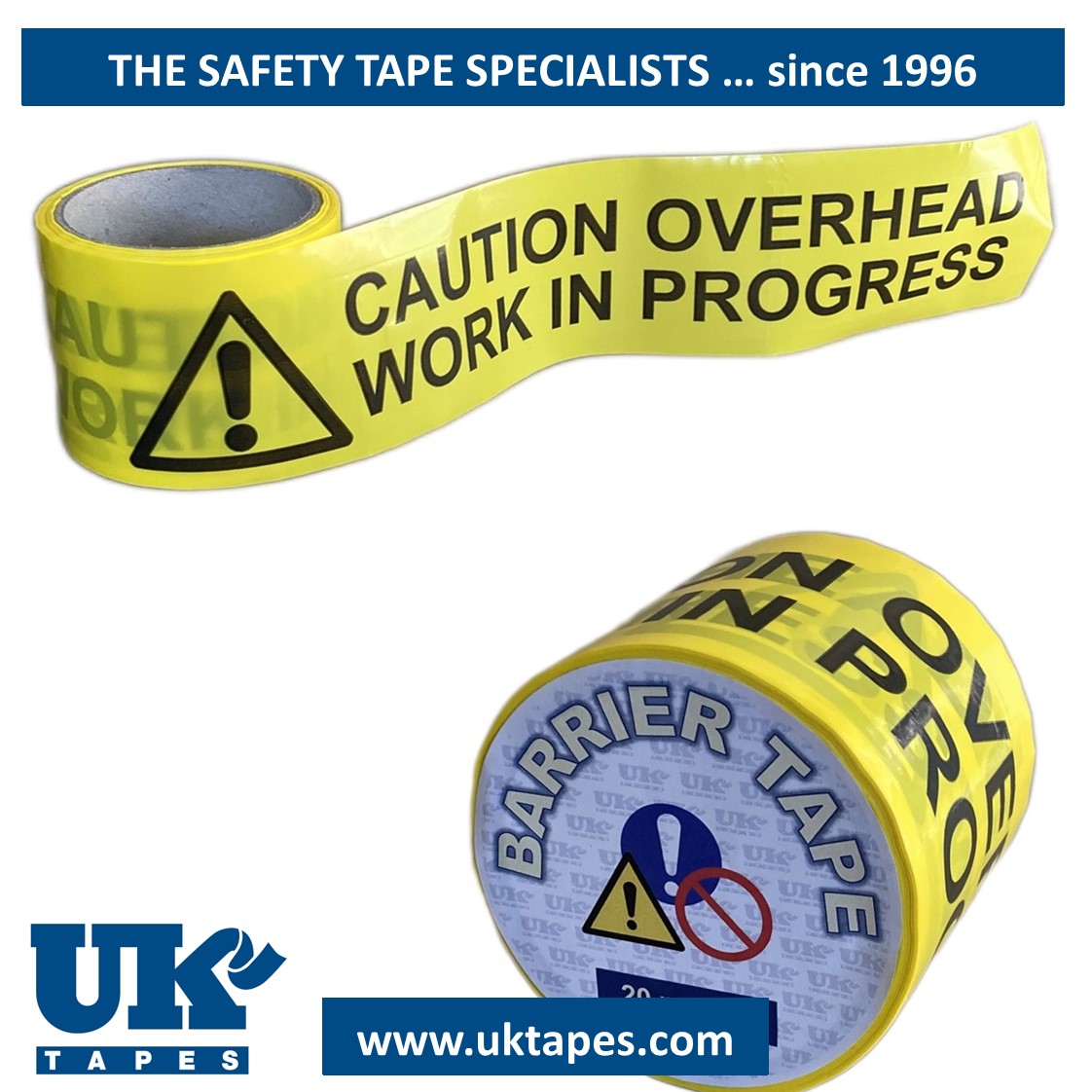 OVERHEAD WORK IN PROGRESS barrier tape (20M)