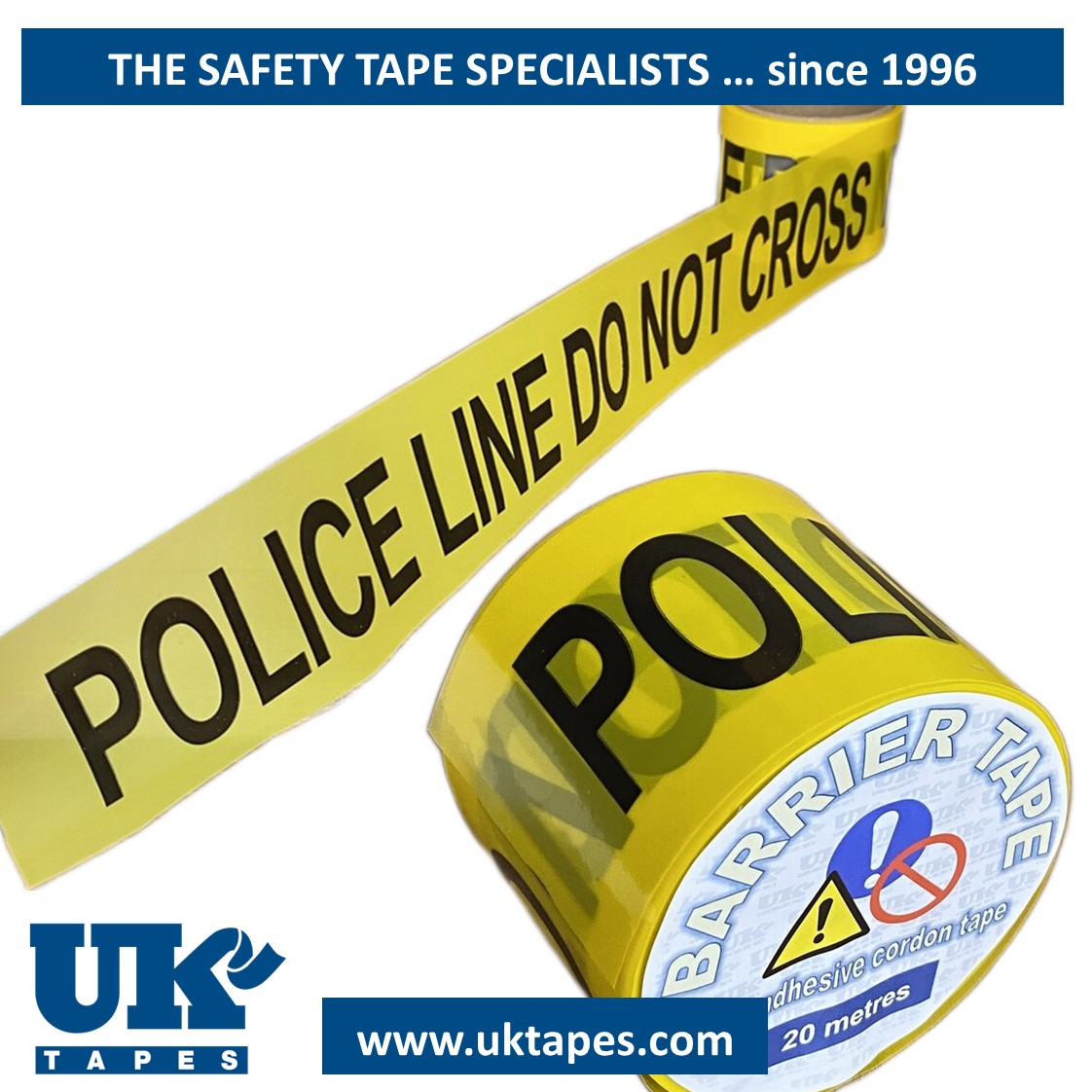 US-style POLICE LINE DO NOT CROSS barrier tape (20M)