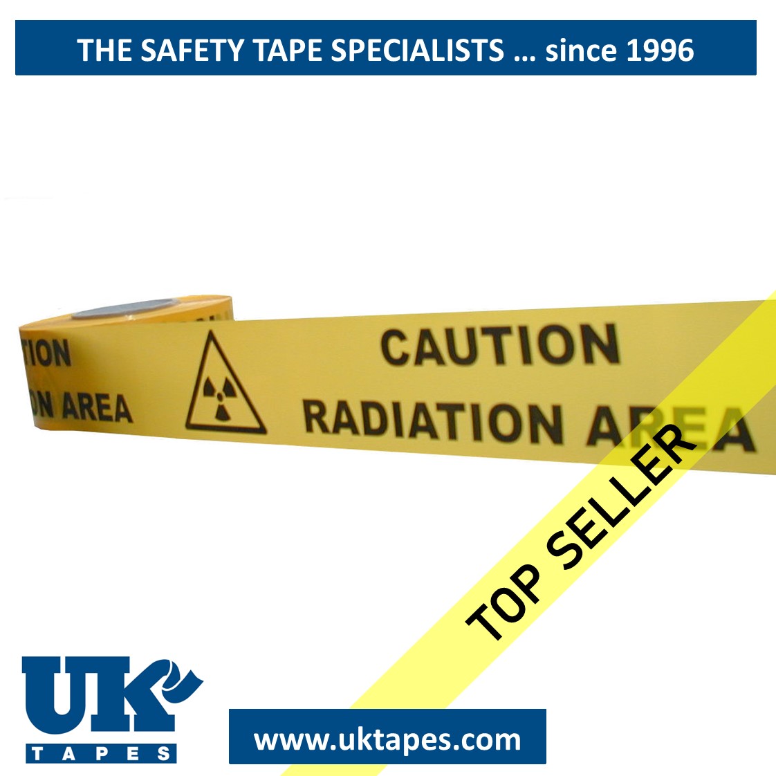 CAUTION RADIATION AREA barrier tape (200M)