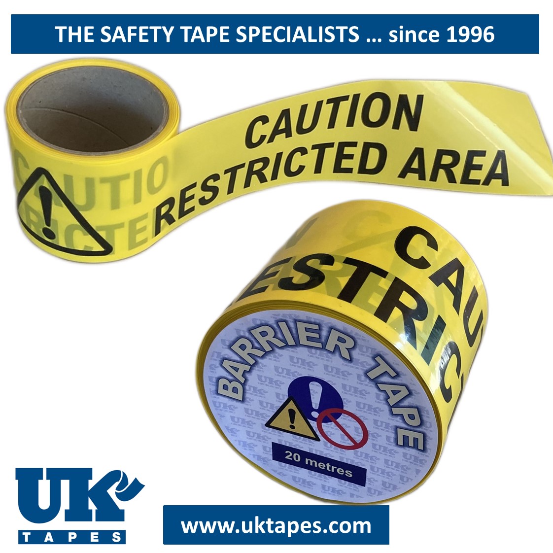 RESTRICTED AREA barrier tape (20M)
