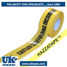 CAUTION SCAFFOLDING INCOMPLETE barrier tape (200M)