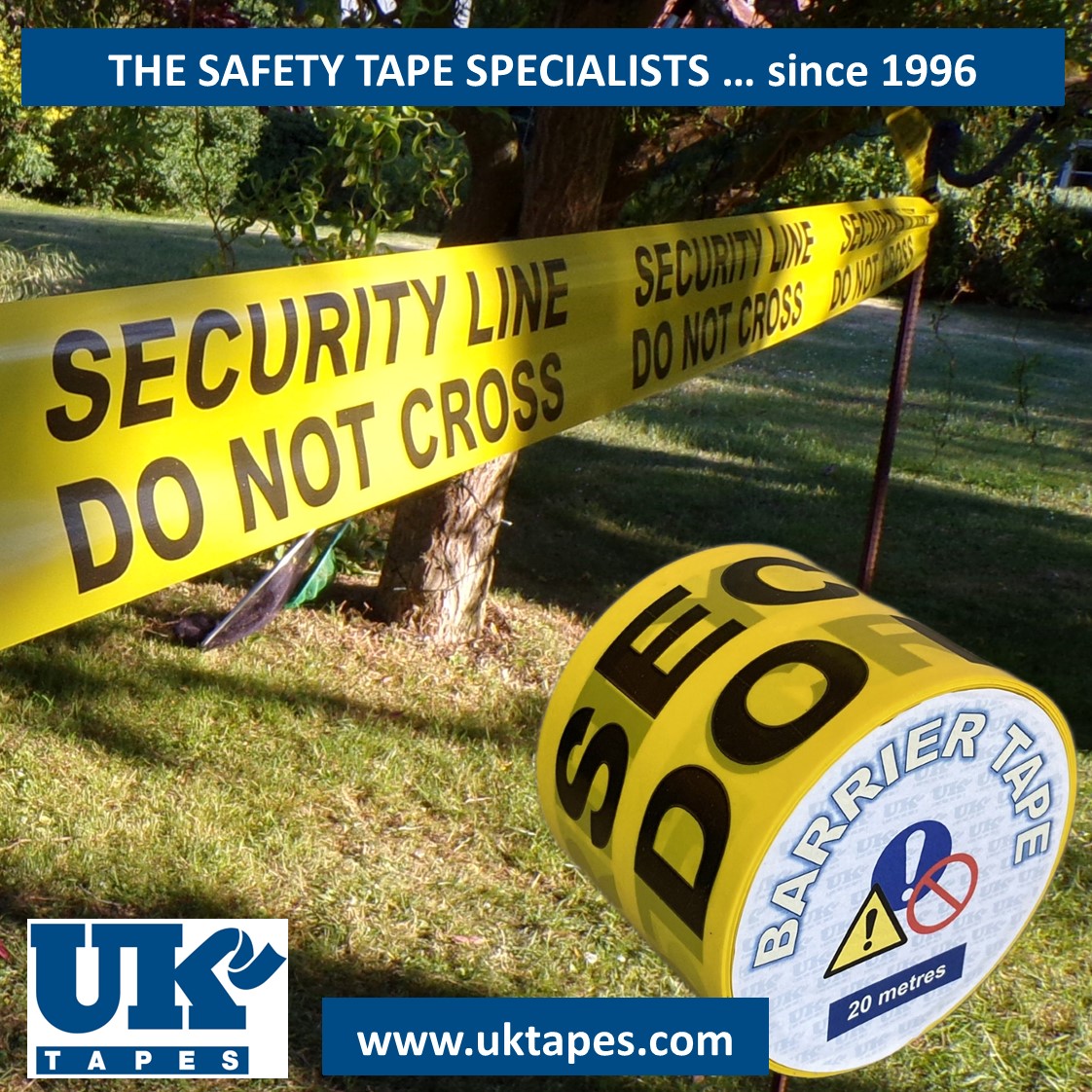 SECURITY LINE DO NOT CROSS barrier tape (20M)