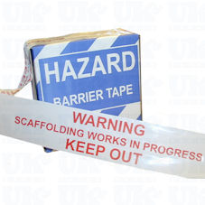 SCAFFOLDING WORK IN PROGRESS KEEP OUT barrier tape (200M)