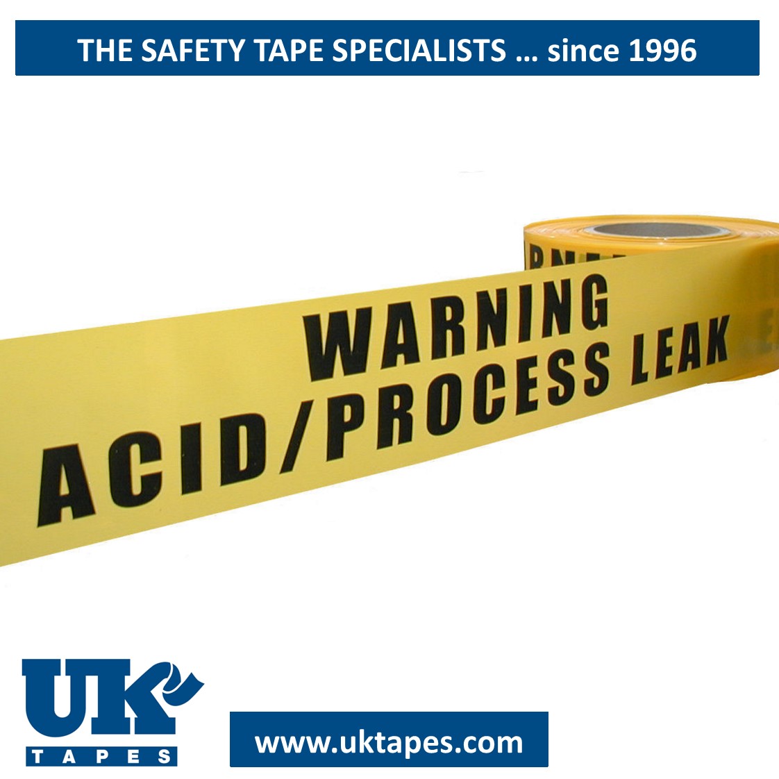 WARNING ACID / PROCESS LEAK barrier tape (200M)