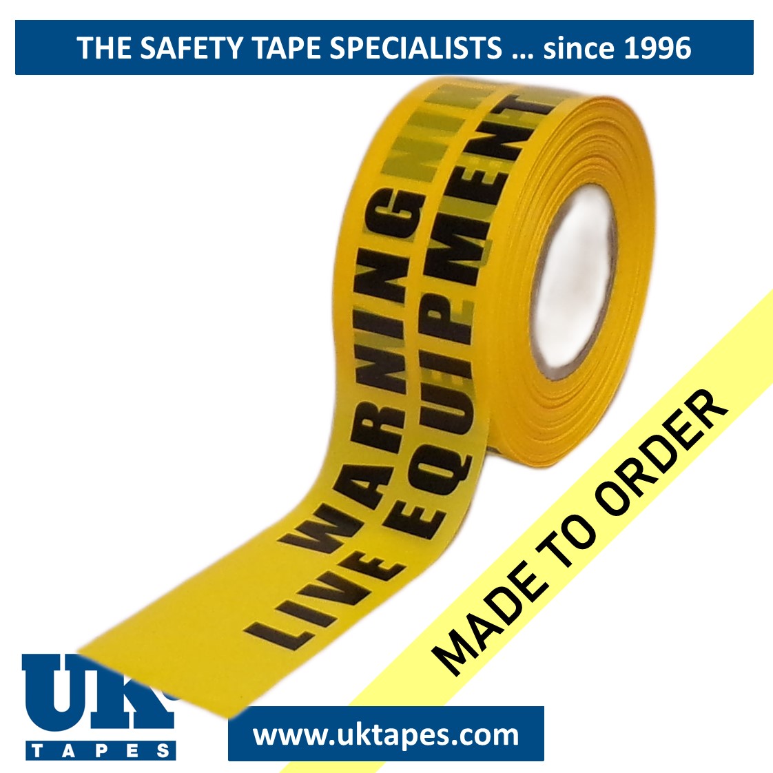 WARNING LIVE EQUIPMENT barrier tape (200M)