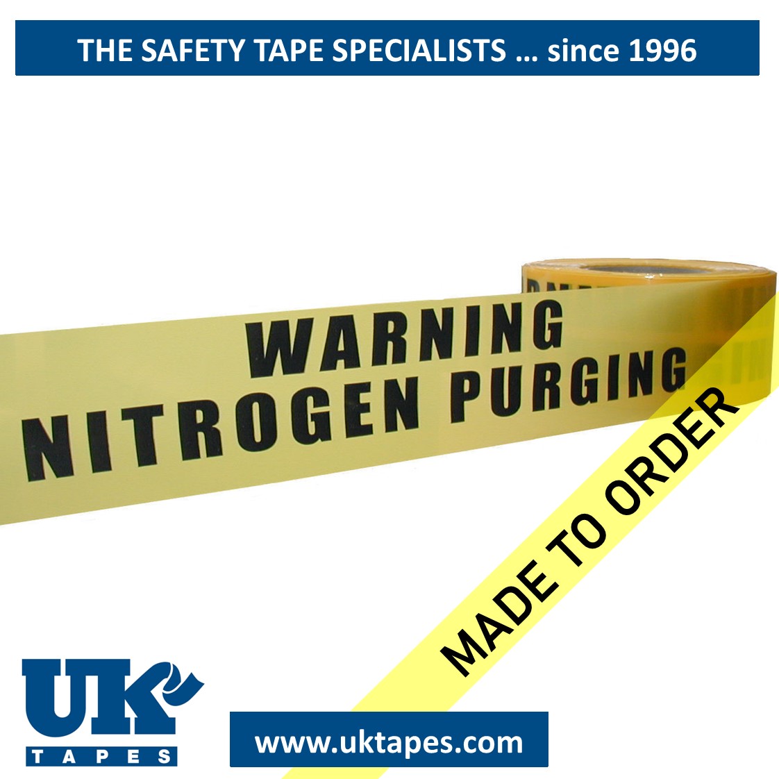 WARNING NITROGEN PURGING barrier tape (200M)