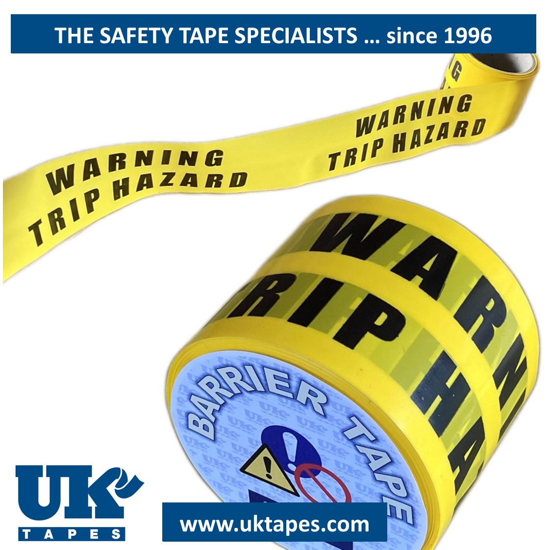 WARNING TRIP HAZARD barrier tape (20M)