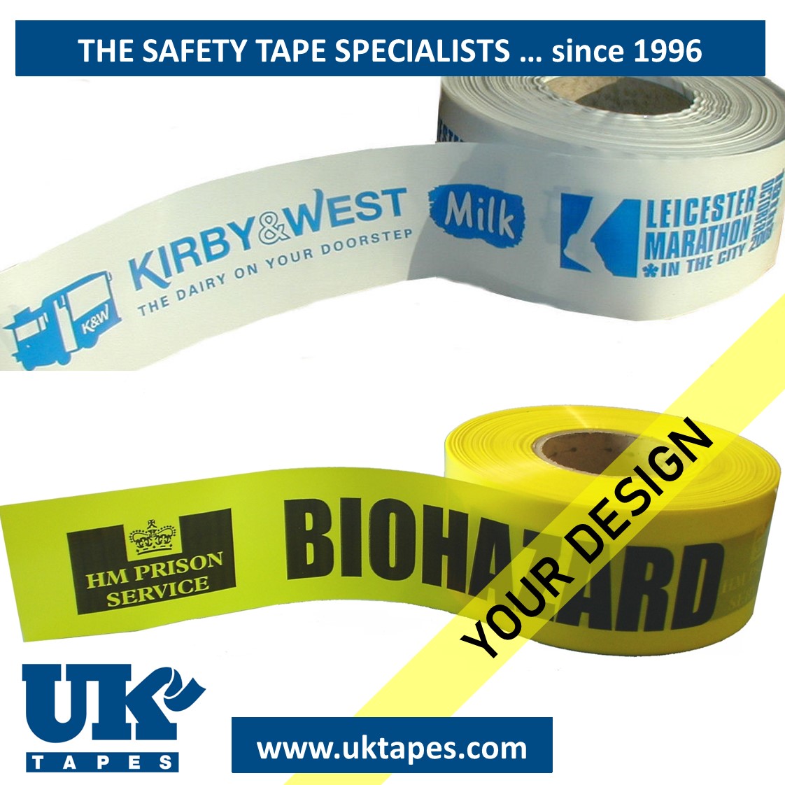 Custom printed barrier tape (1 colour design)