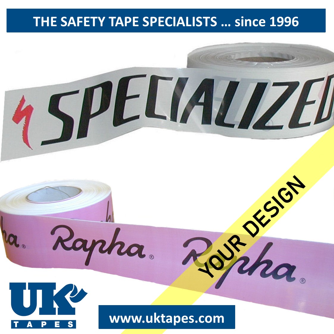 Custom printed barrier tape (2 colour design)