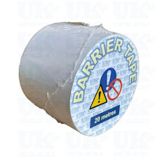 Plain white barrier tape (20M)