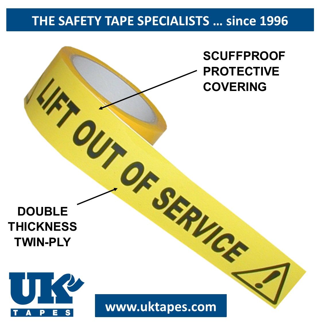 LIFT OUT OF SERVICE Adhesive Tape