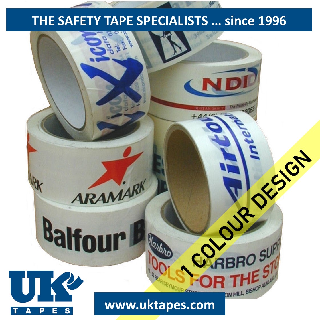 Custom printed adhesive tape (1 colour design)