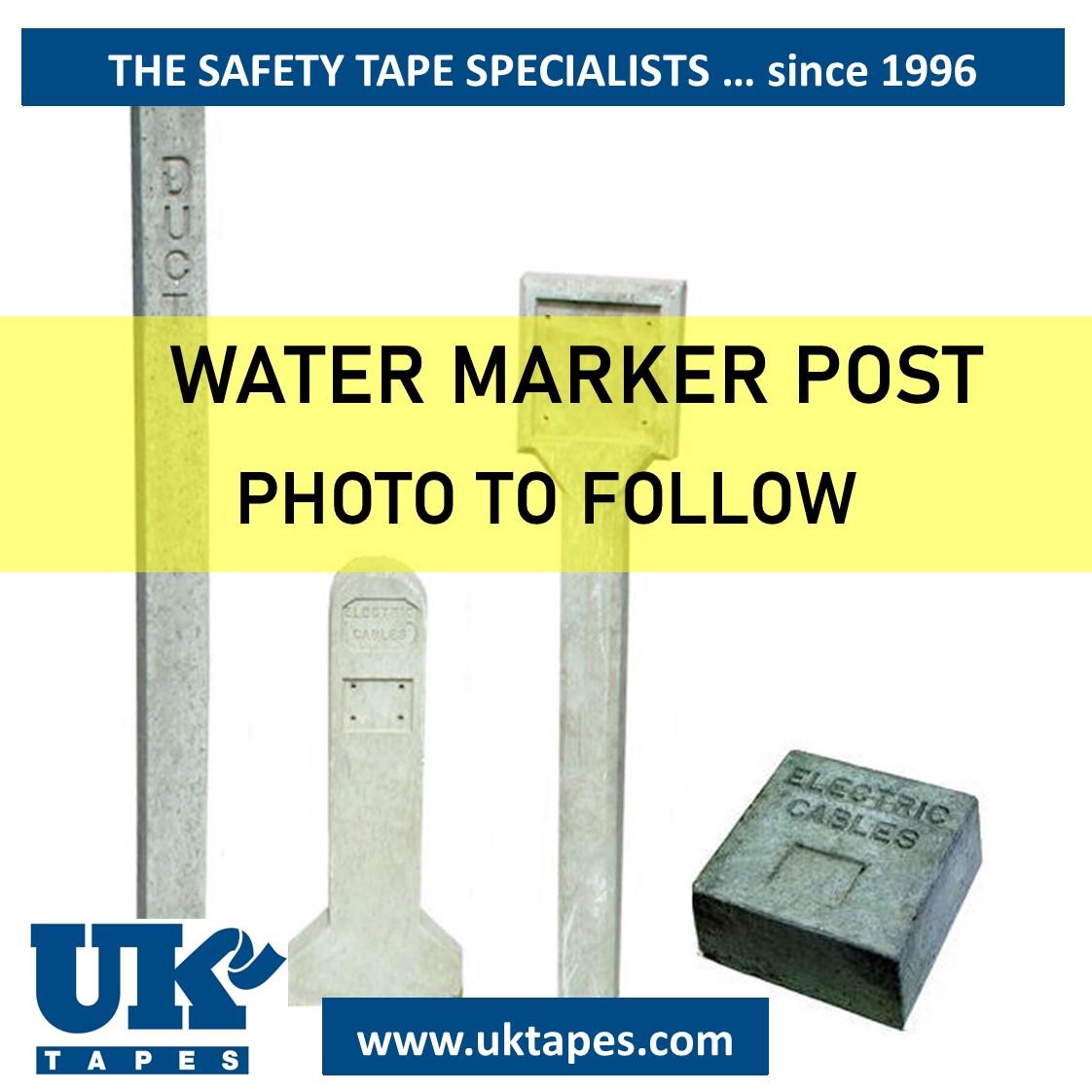 WATER concrete indicator post