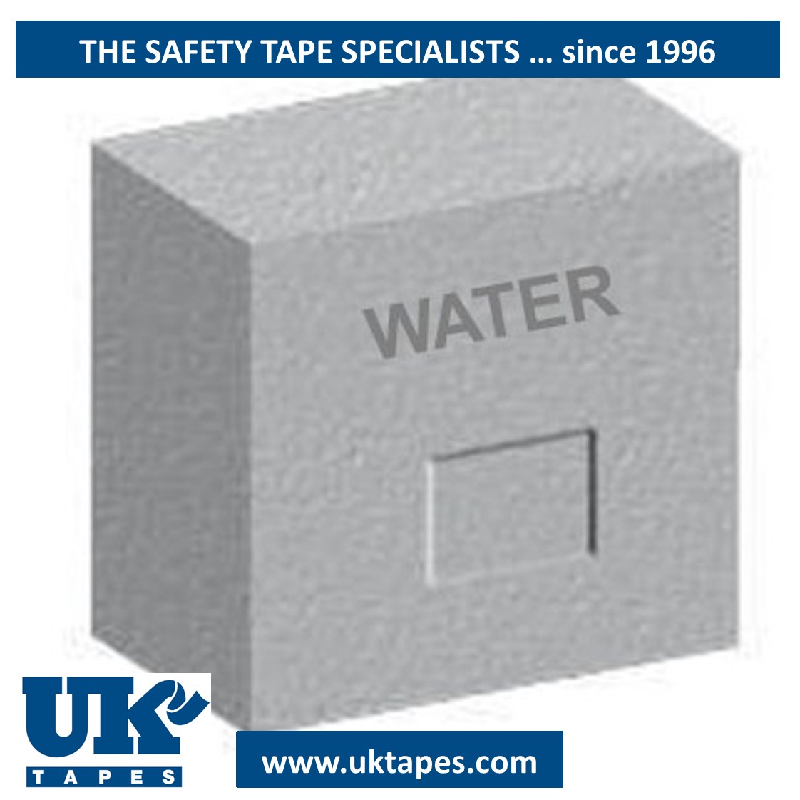 WATER concrete marker blocks