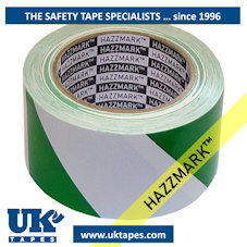 HAZZMARK&trade; tape: green & white (72mm)