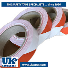 HAZZMARK&trade; tape: red & white (25mm)