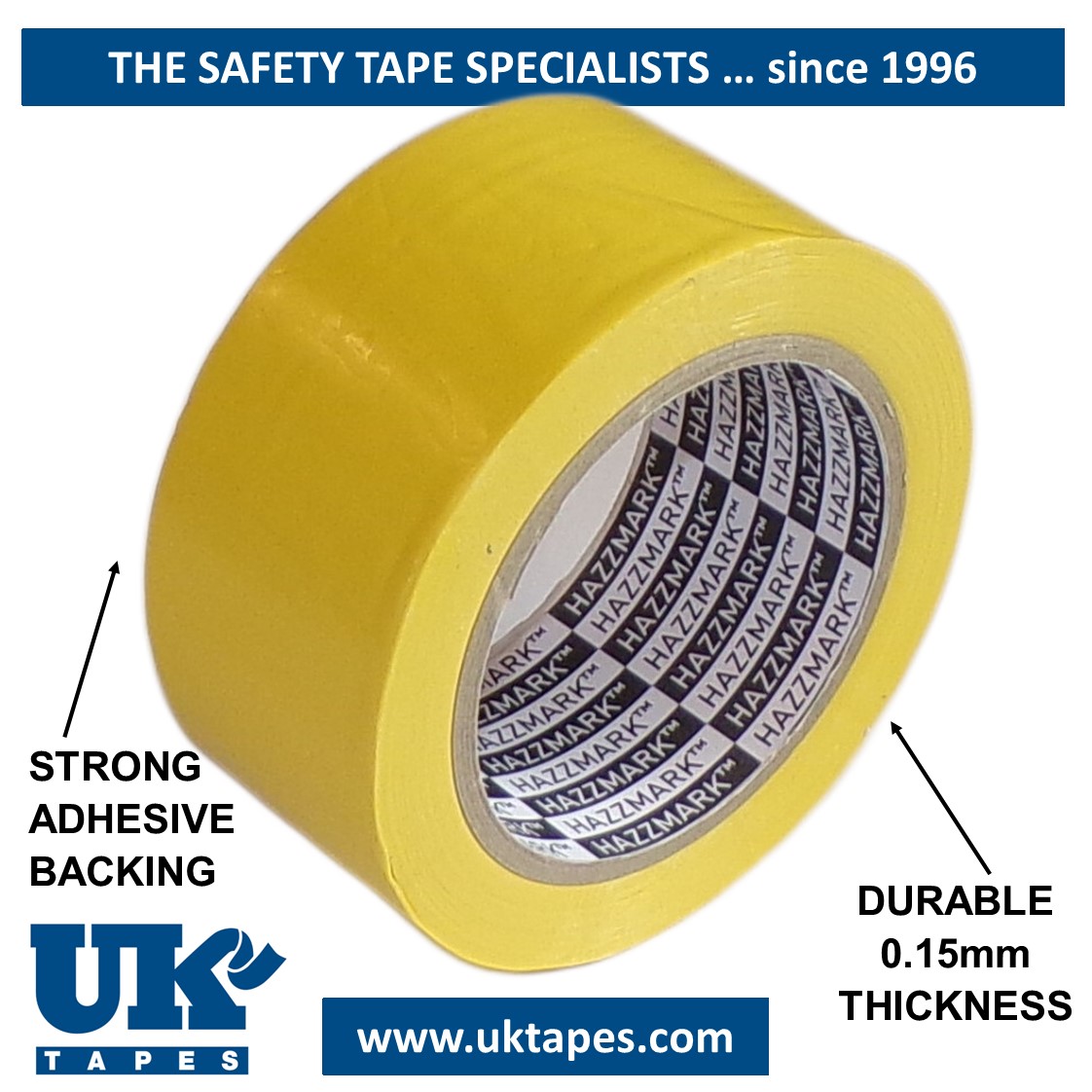 HAZZMARK&trade; marking tape: yellow