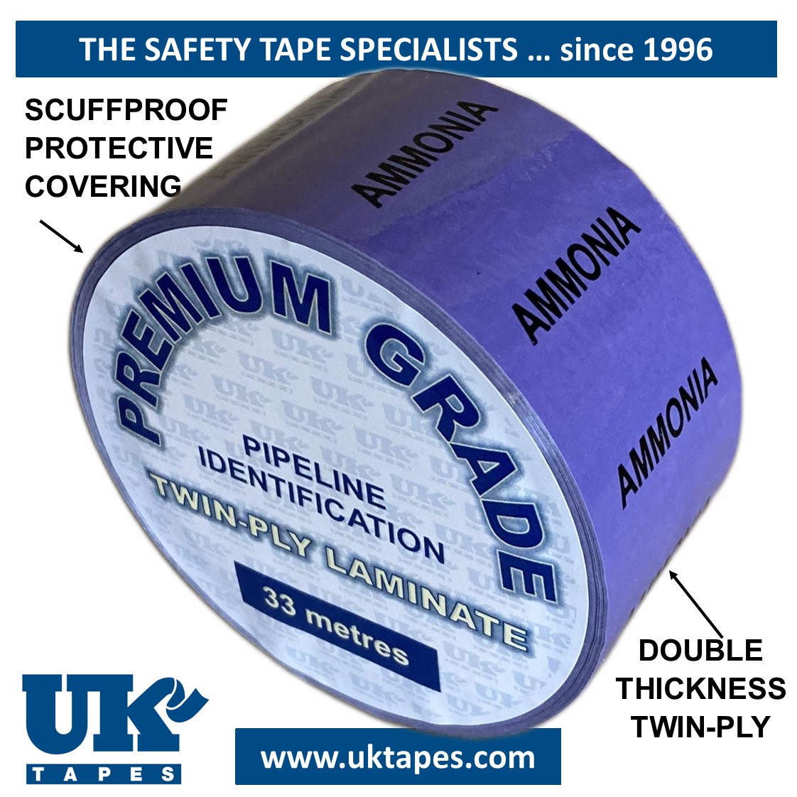 AMMONIA Pipe Marking Tape