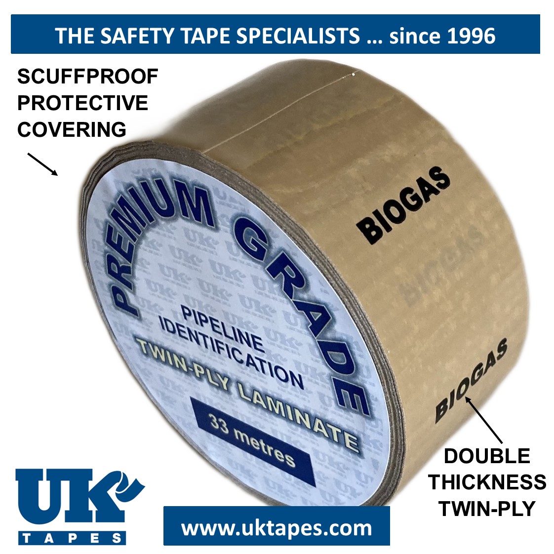 BIOGAS Pipe Marking Tape