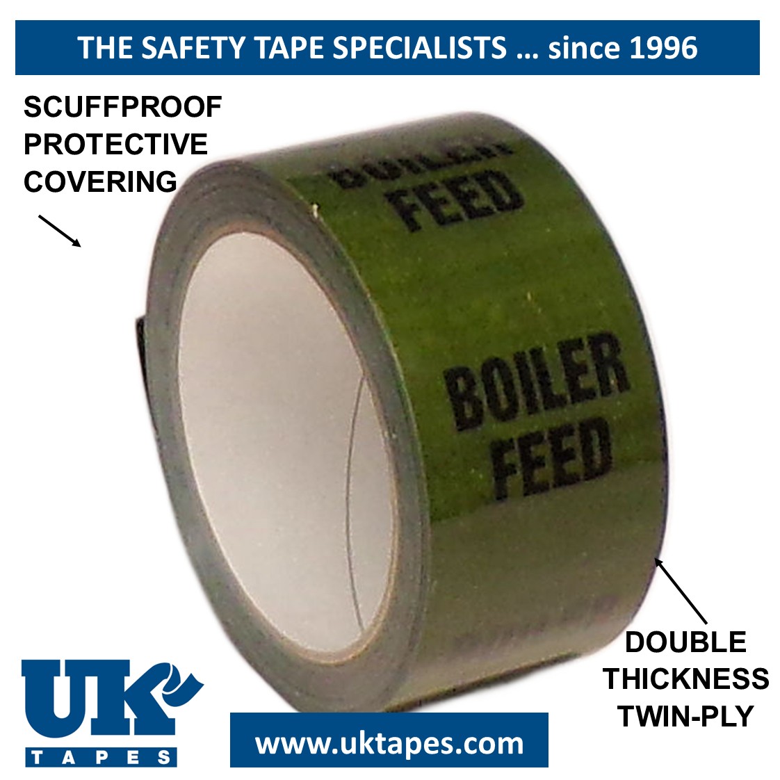 BOILER FEED Pipe Marking Tape
