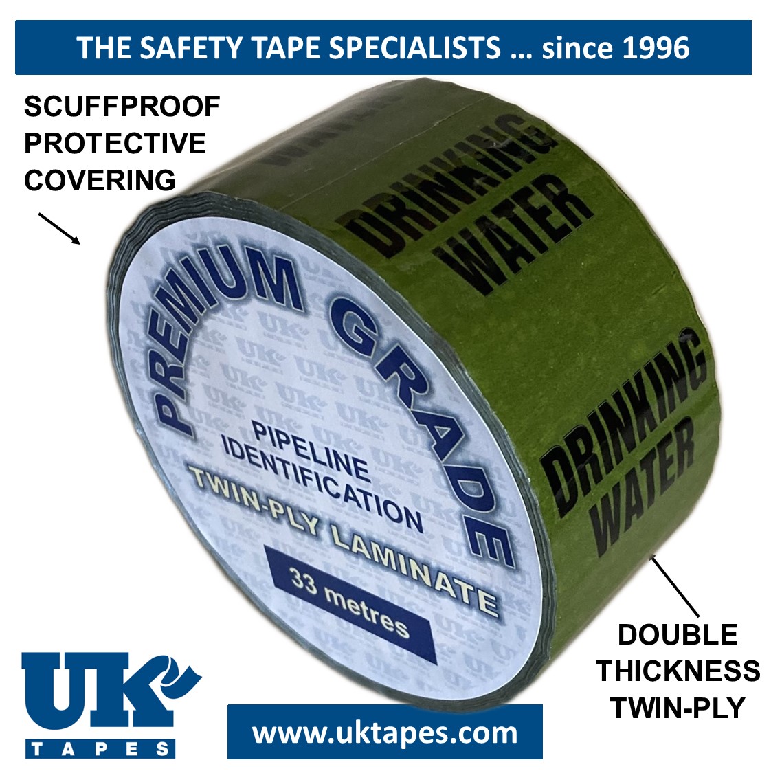 DRINKING WATER Pipe Marking Tape