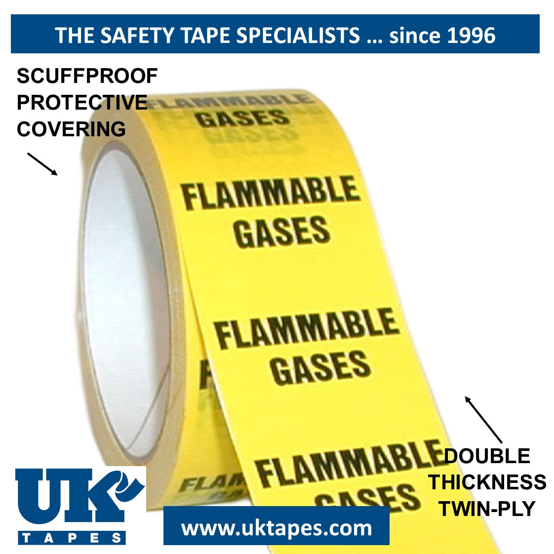 FLAMMABLE GASES Pipe Marking Tape