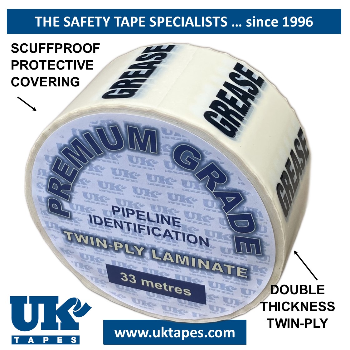 GREASE Pipe Marking Tape