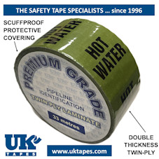 HOT WATER Pipe Marking Tape